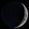 Imagen de la luna iluminada al 13 %