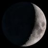 Imagen de la luna iluminada al 18 %