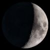 Imagen de la luna iluminada al 20 %