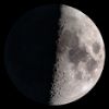 Imagen de la luna iluminada al 25 %