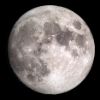 Imagen de la luna iluminada al 45 %