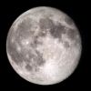 Imagen de la luna iluminada al 57 %