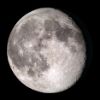 Imagen de la luna iluminada al 60 %