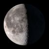 Imagen de la luna iluminada al 73 %