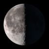 Imagen de la luna iluminada al 75 %