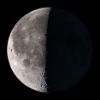 Imagen de la luna iluminada al 77 %