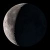 Imagen de la luna iluminada al 83 %
