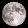 Imagen de la luna iluminada 100 %