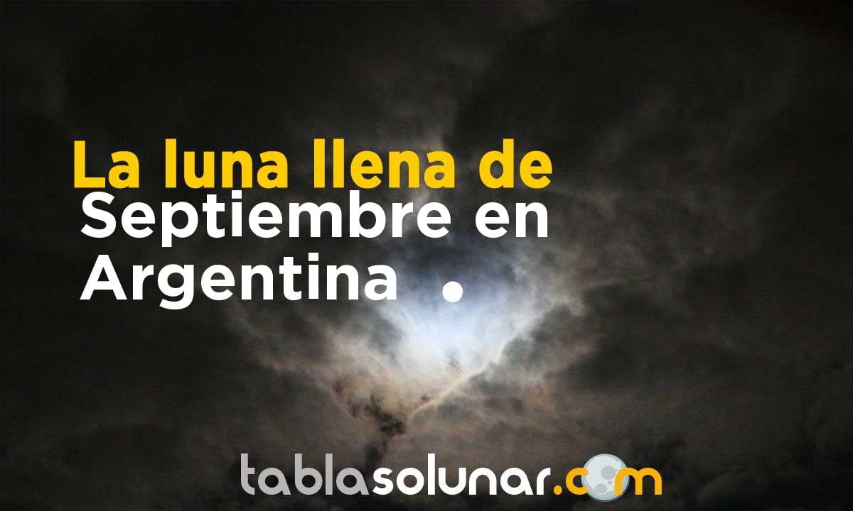 Luna llena de Septiembre de 2021 en Argentina