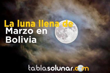 Luna llena de Marzo de 2021 en Bolivia