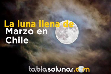 Luna llena de Marzo de 2021 en Chile