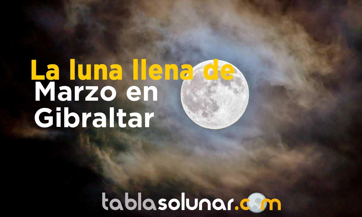 Luna llena de Marzo de 2021 en Gibraltar